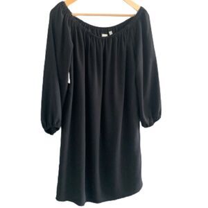 Wilfred Aritzia Off Shoulder Long Sleeve Light Black Duree Dress Medium $125 NWT